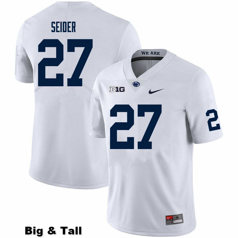 NCAA Nike Men's Penn State Nittany Lions Jaden Seider #27 College Football Authentic Big & Tall White Stitched Jersey FKE4598EO